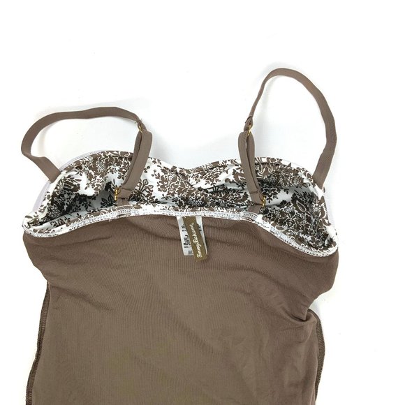 New Tommy Bahama One-Piece Swimsuit White/ Taupe Size 6 - Picture 14 of 16